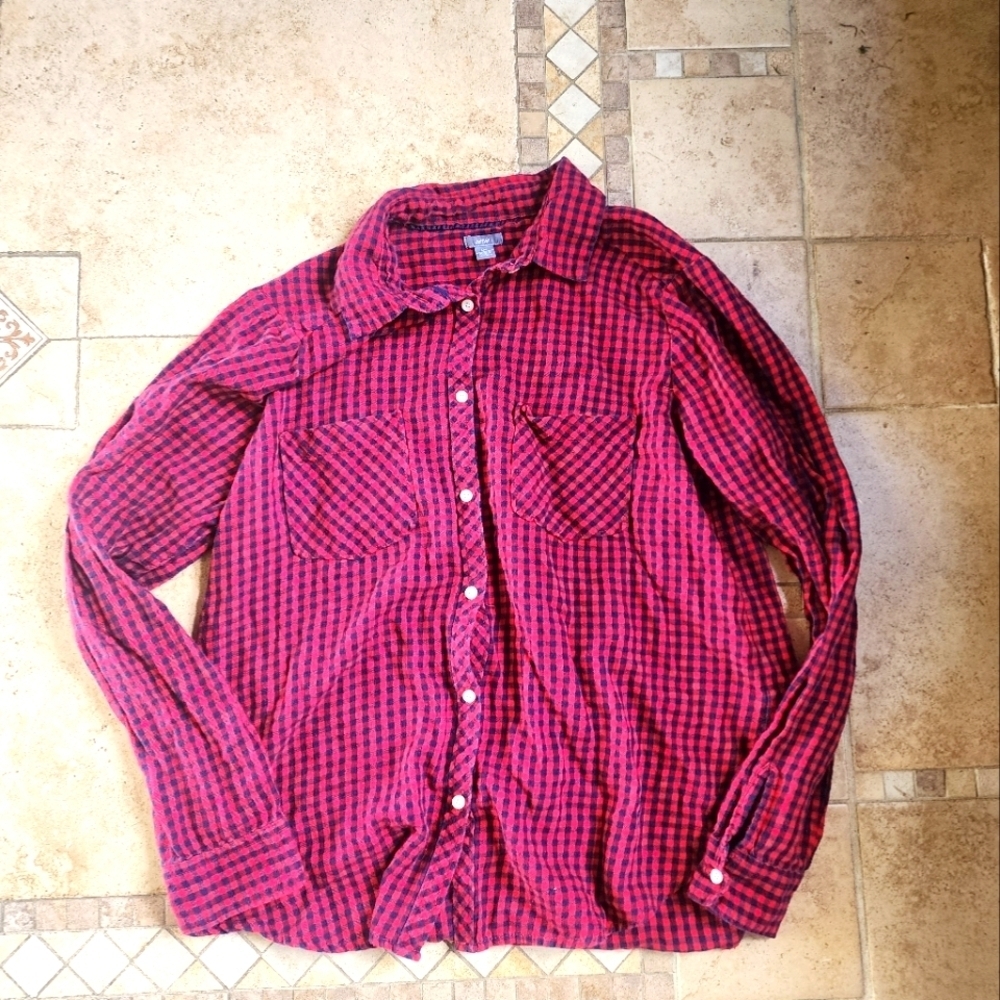 Aerie Plaid Casual Button Down Shirt
